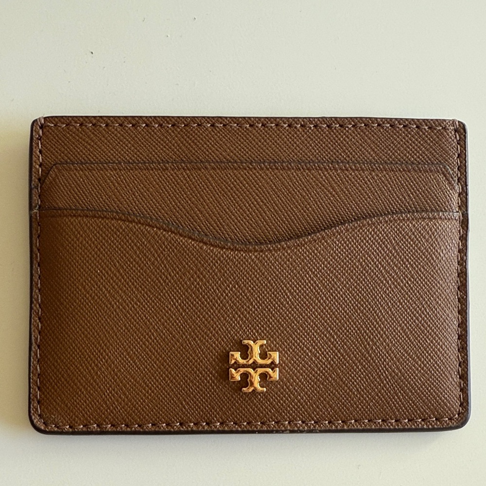 Tory Burch Tan Leather Card Holder